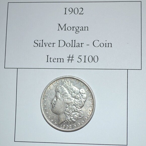1902 Morgan Silver Dollar, # 5100 - Picture 1 of 4